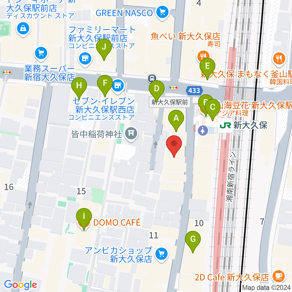 Hyper Guitars周辺のカフェ一覧地図