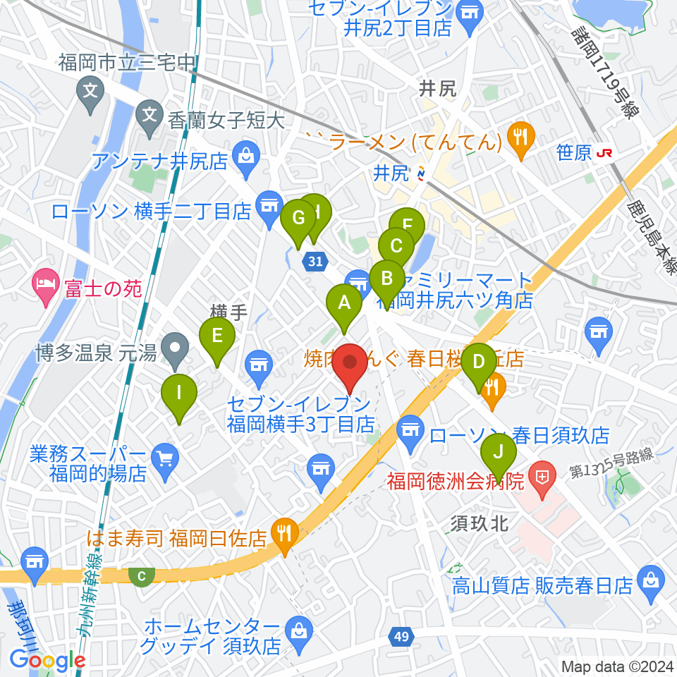 石田ヴァイオリン工房周辺のカフェ一覧地図