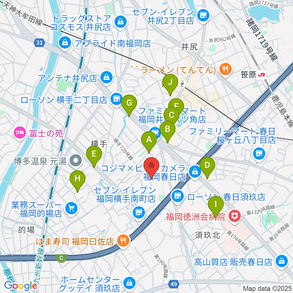 石田ヴァイオリン工房周辺のカフェ一覧地図