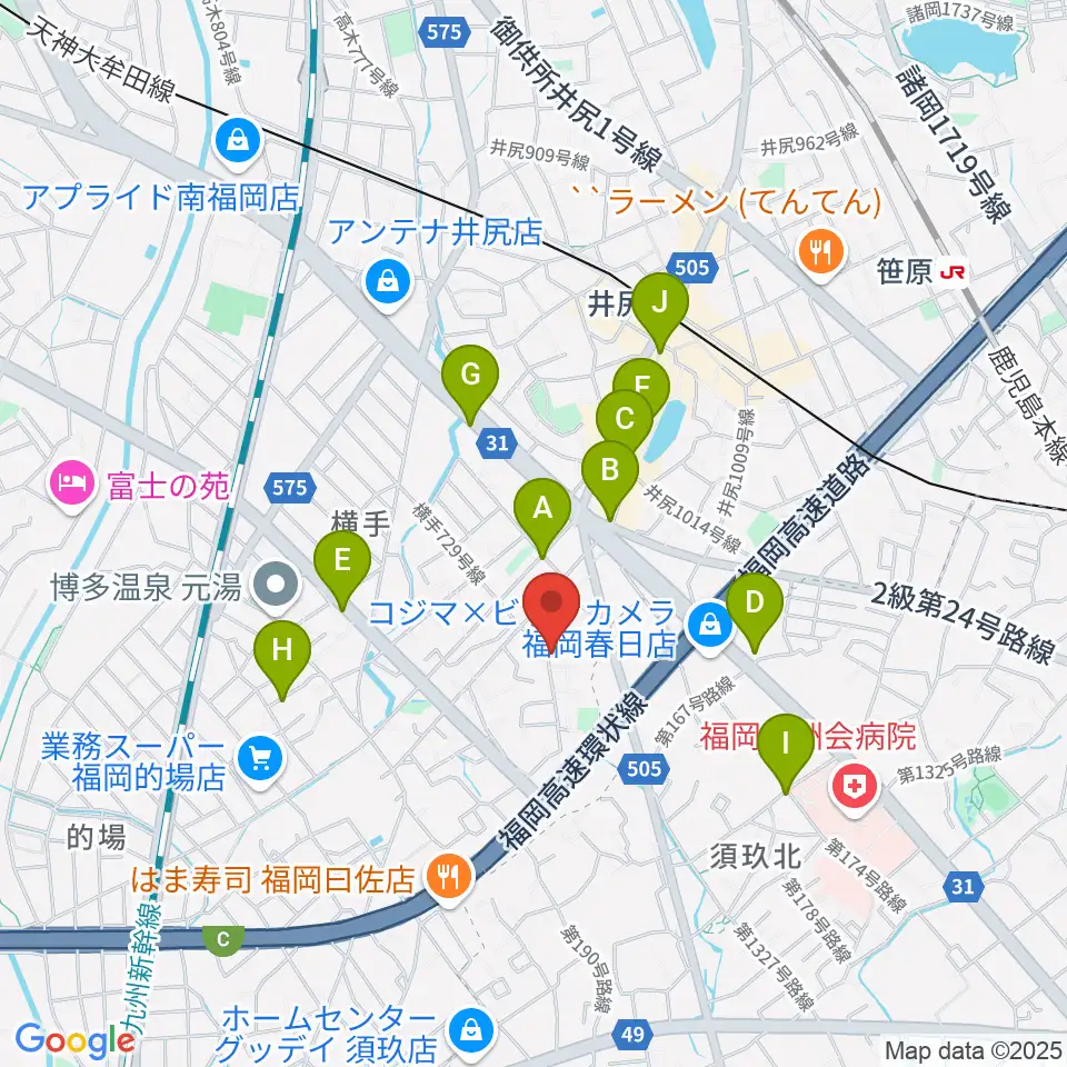 石田ヴァイオリン工房周辺のカフェ一覧地図