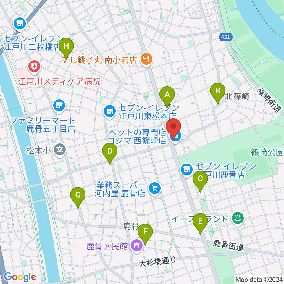 海宝堂周辺のカフェ一覧地図