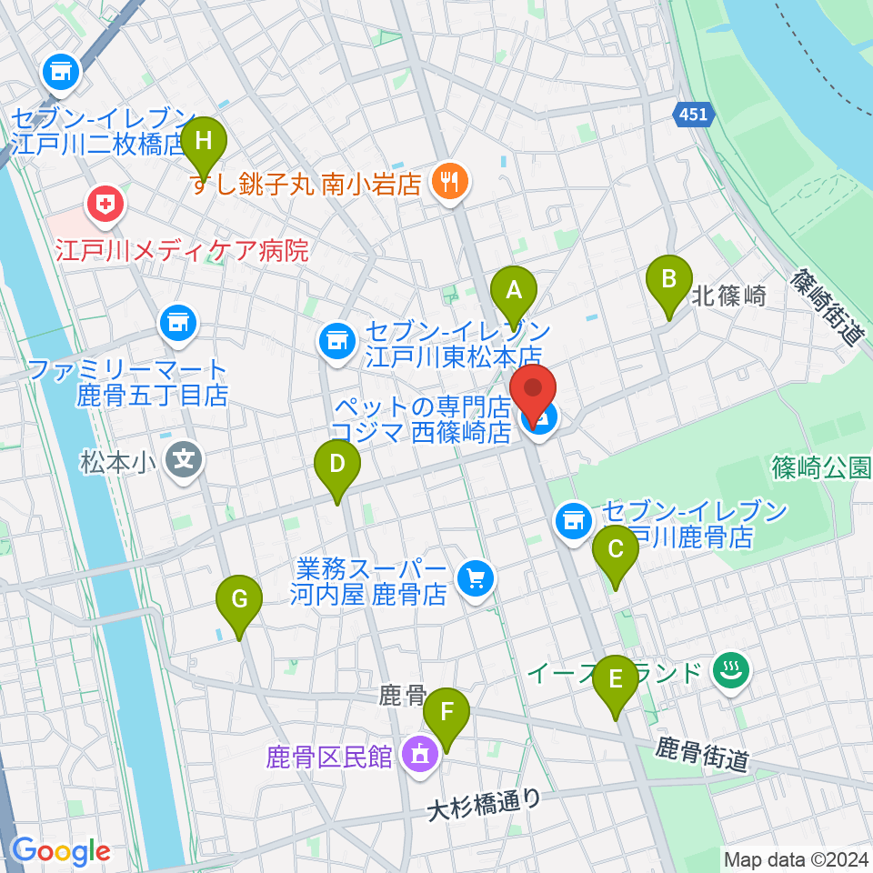 海宝堂周辺のカフェ一覧地図