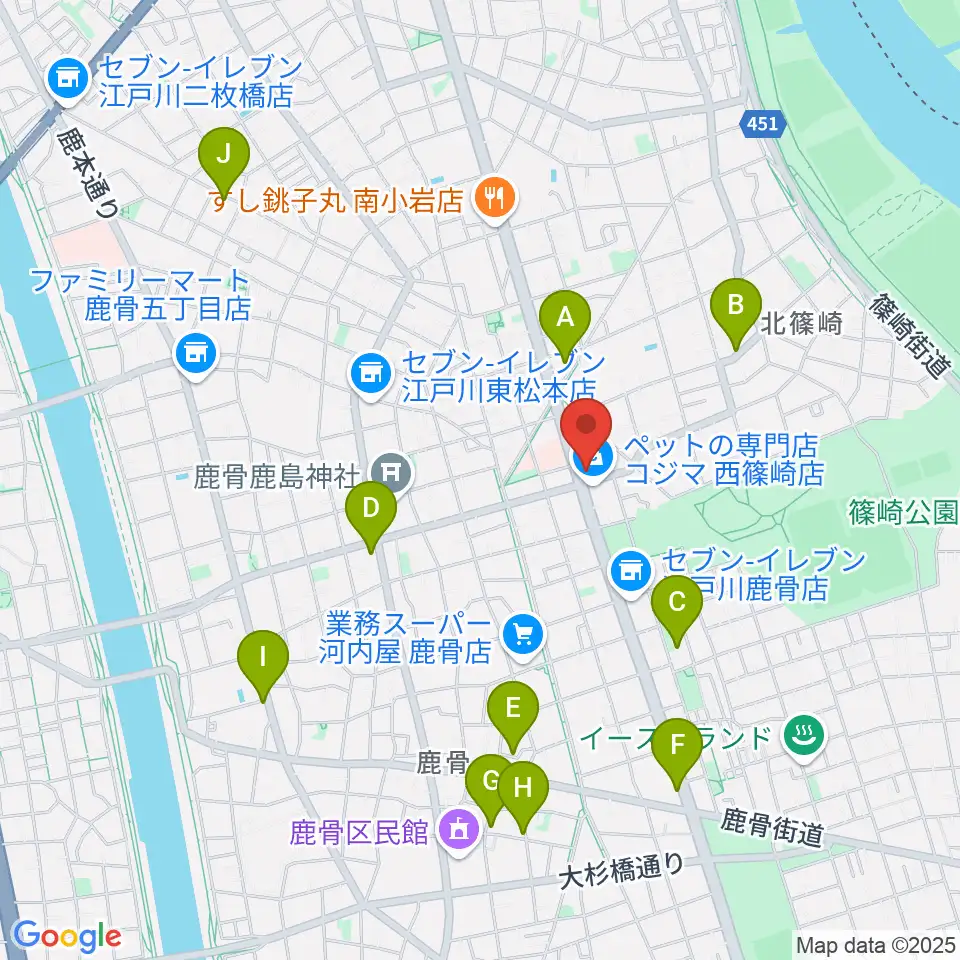 海宝堂周辺のカフェ一覧地図