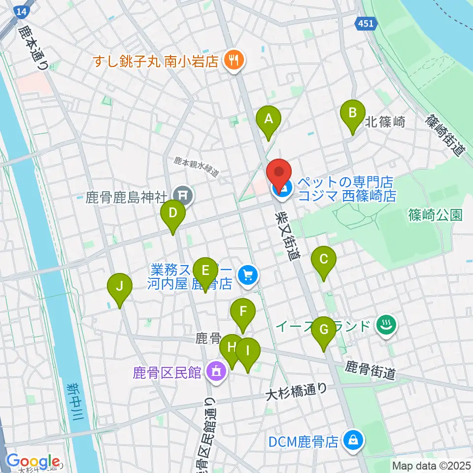 海宝堂周辺のカフェ一覧地図