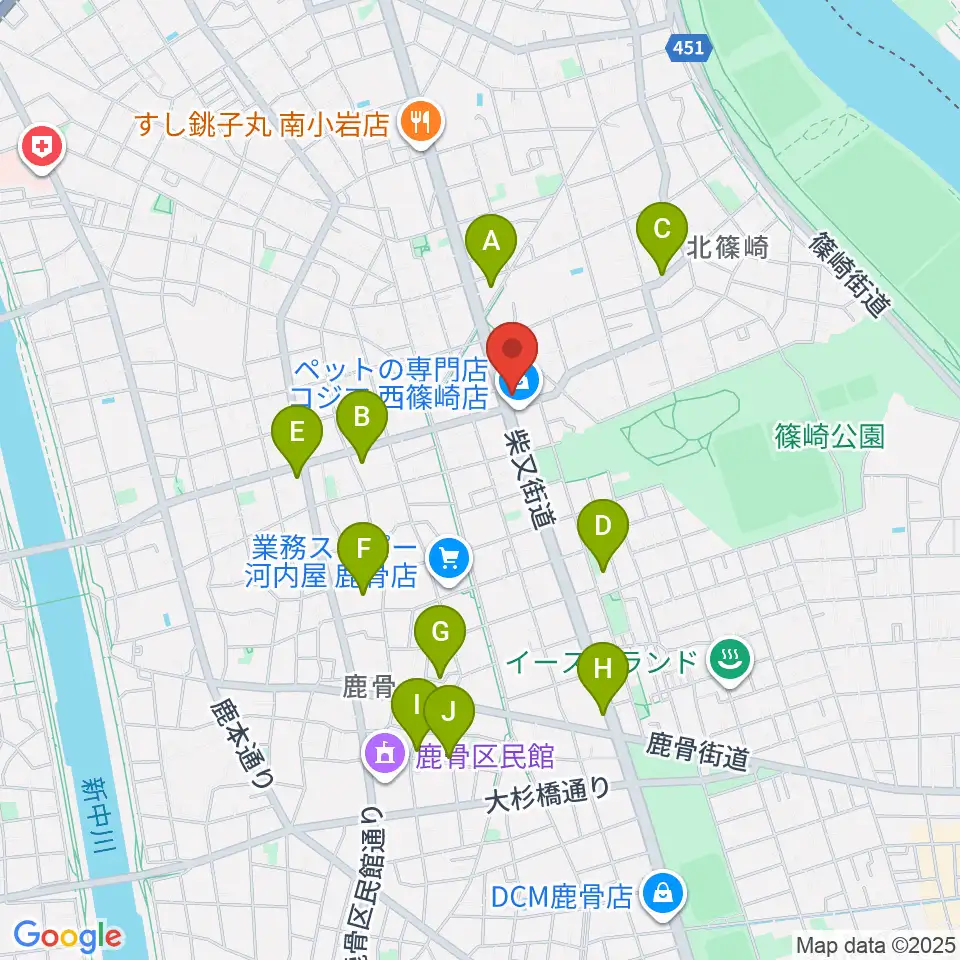 海宝堂周辺のカフェ一覧地図