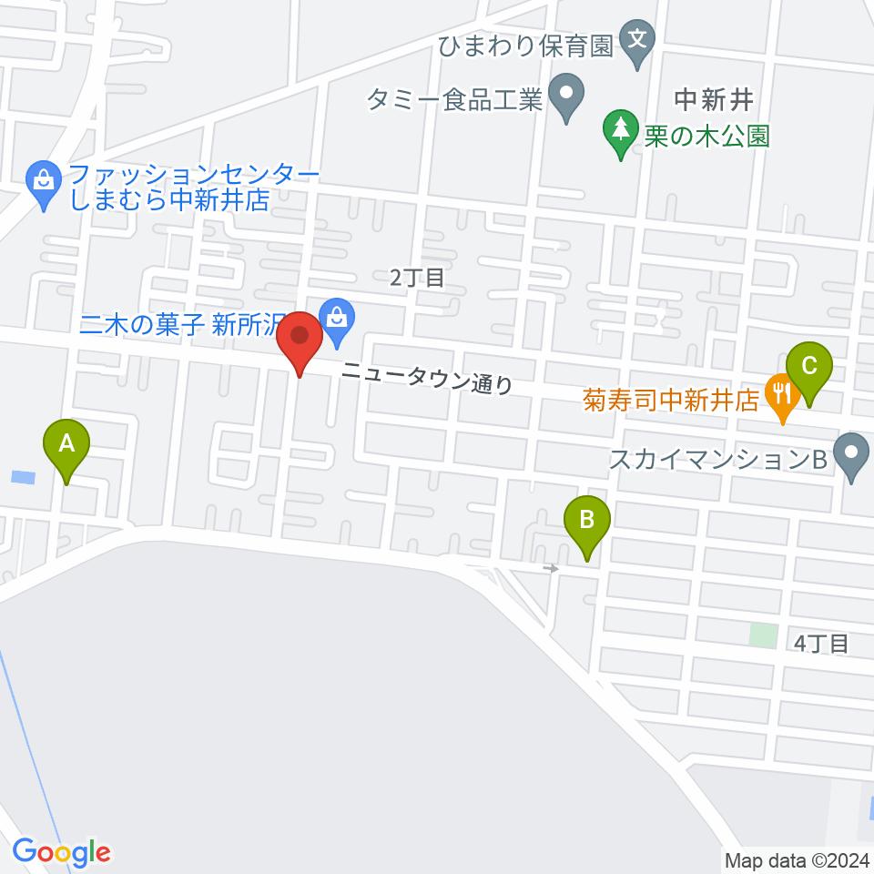 キノシタ楽器周辺のカフェ一覧地図