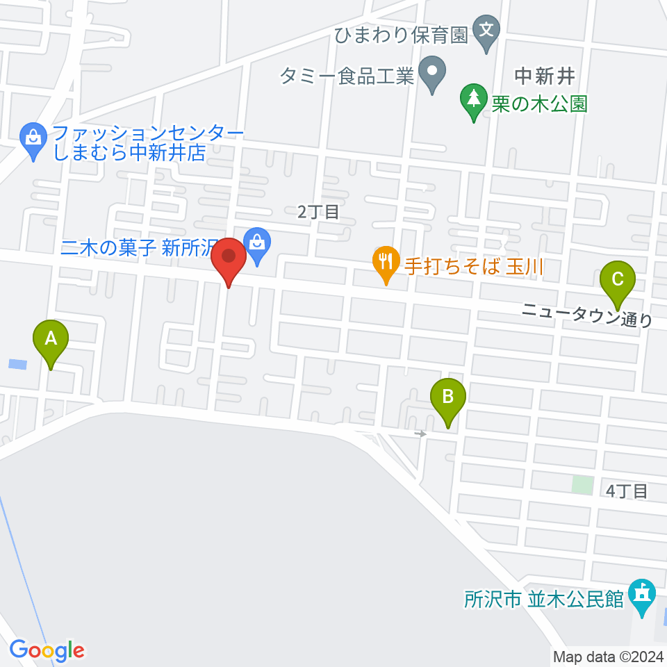 キノシタ楽器周辺のカフェ一覧地図