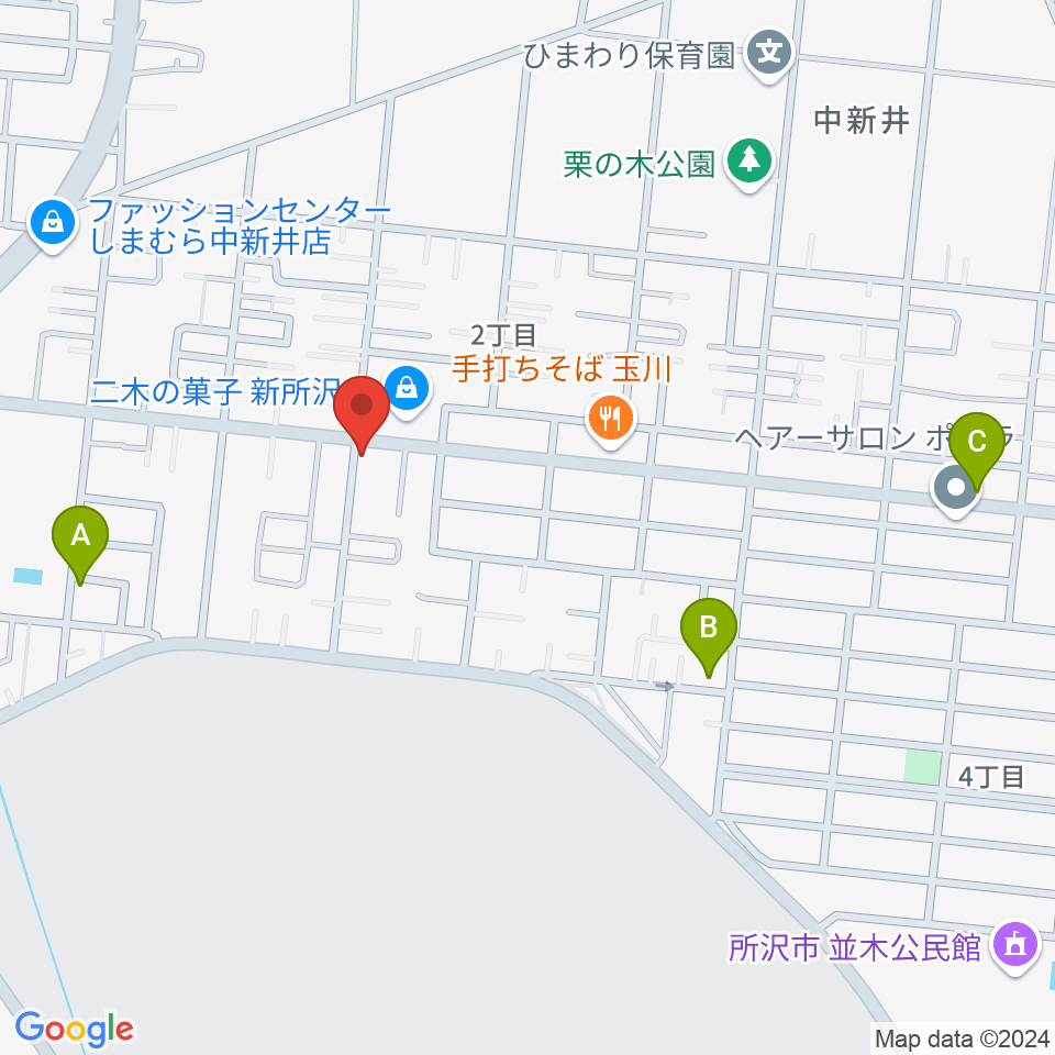 キノシタ楽器周辺のカフェ一覧地図