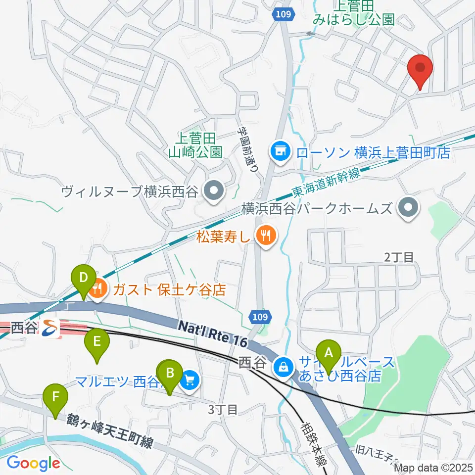 クラビアハウス周辺のカフェ一覧地図