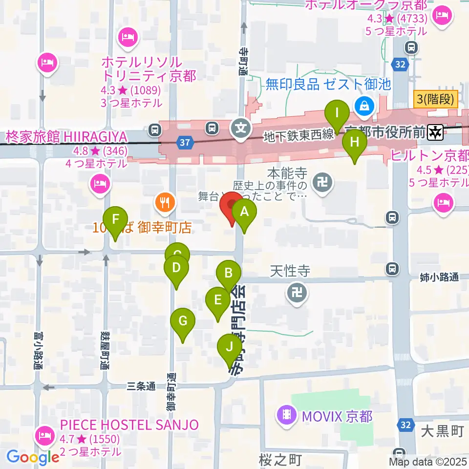 民族楽器コイズミ周辺のカフェ一覧地図