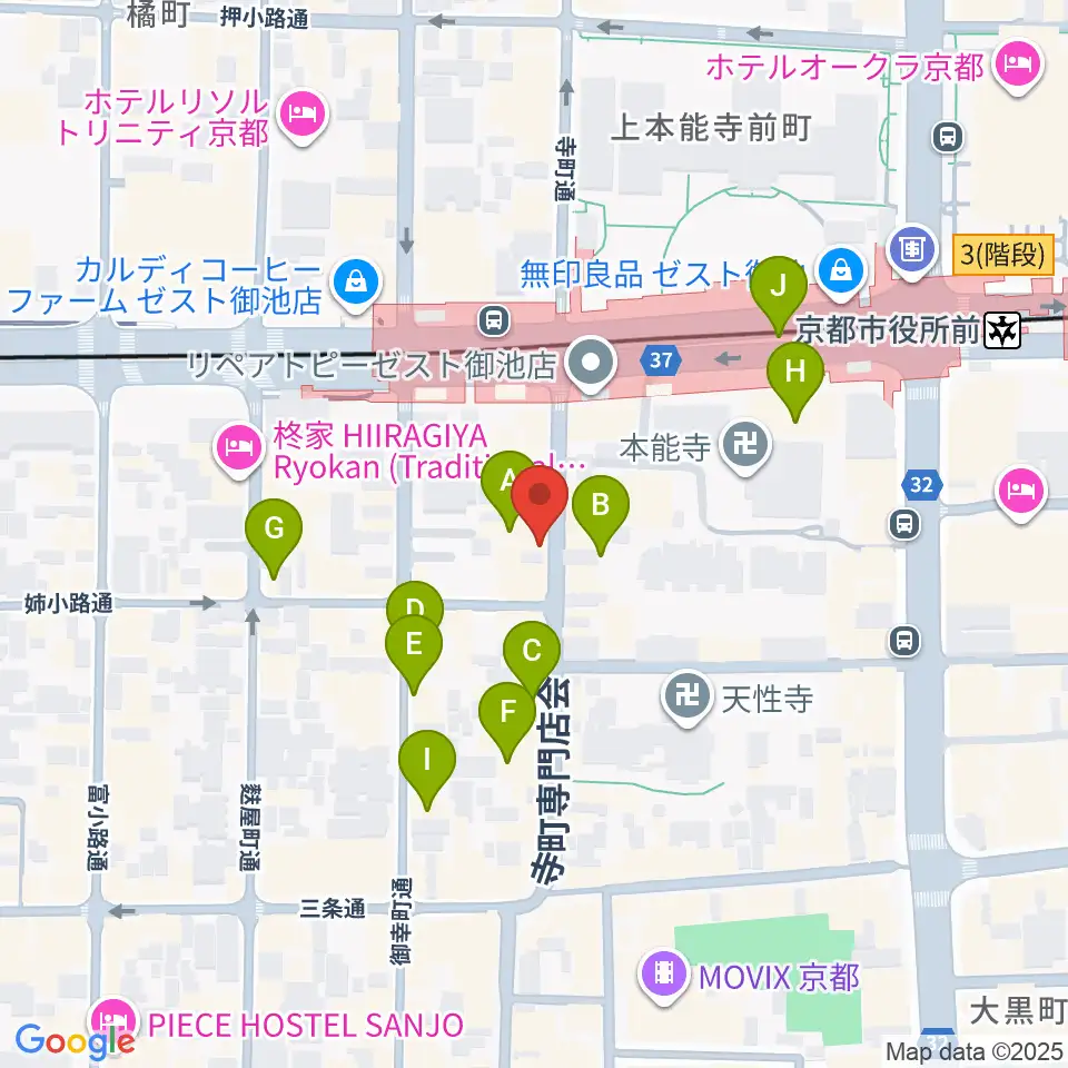 民族楽器コイズミ周辺のカフェ一覧地図