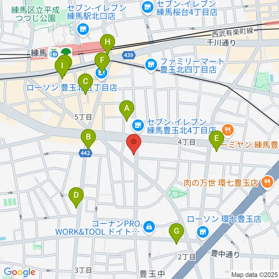 ネオリアこおろぎ周辺のカフェ一覧地図