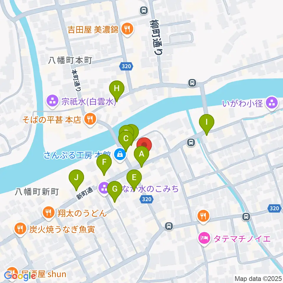 Ksound 小林楽器店周辺のカフェ一覧地図