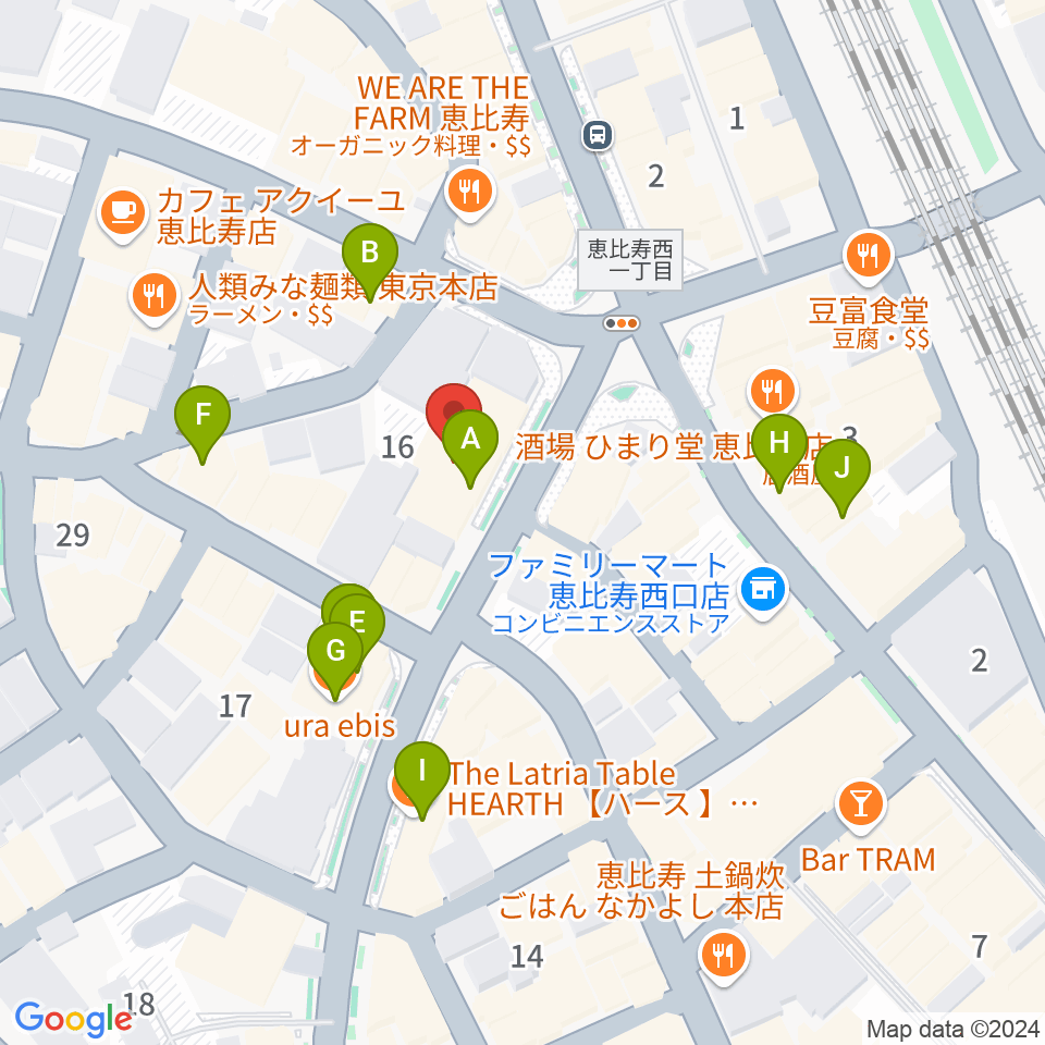 古賀弦楽器周辺のカフェ一覧地図