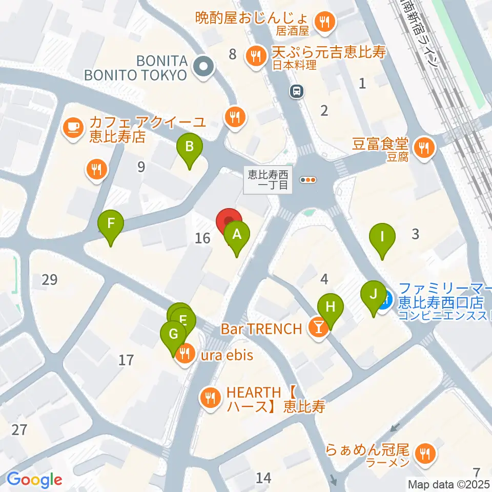 古賀弦楽器周辺のカフェ一覧地図