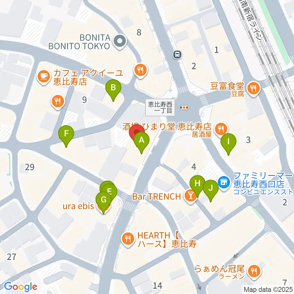 古賀弦楽器周辺のカフェ一覧地図
