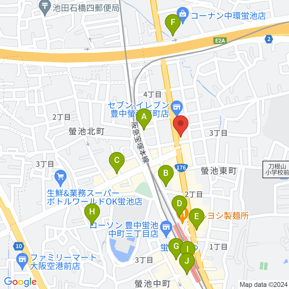 マルカート周辺のカフェ一覧地図