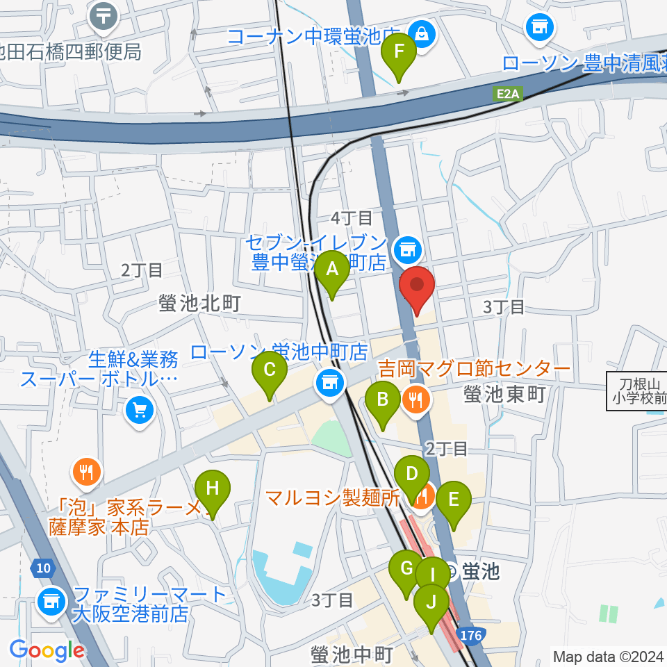 マルカート周辺のカフェ一覧地図