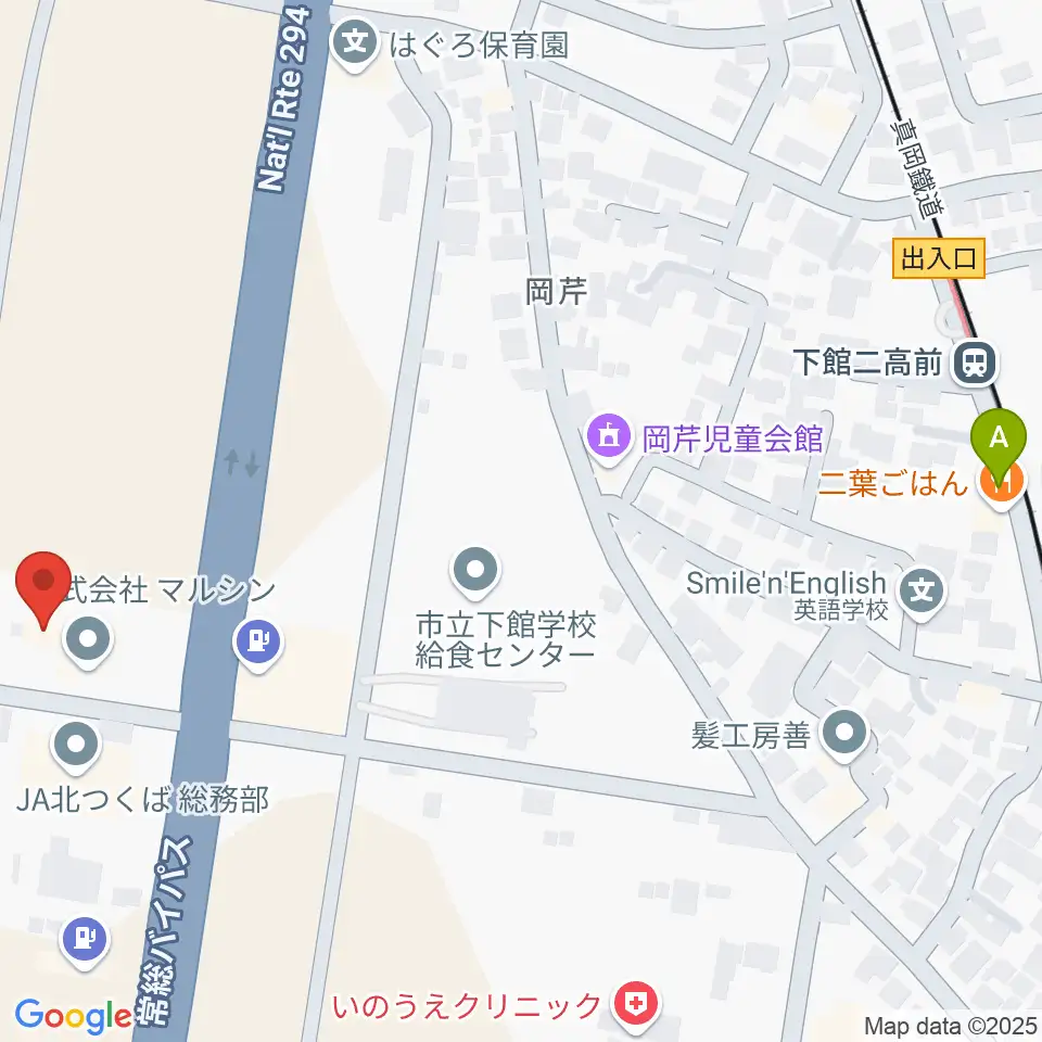 マルシン楽器周辺のカフェ一覧地図
