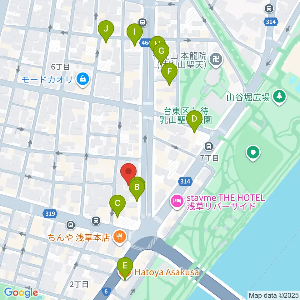 宮本卯之助商店周辺のカフェ一覧地図