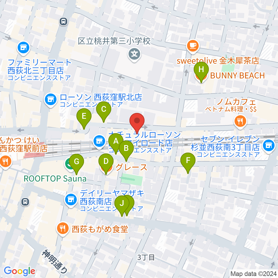 マエカワギタークラフト周辺のカフェ一覧地図