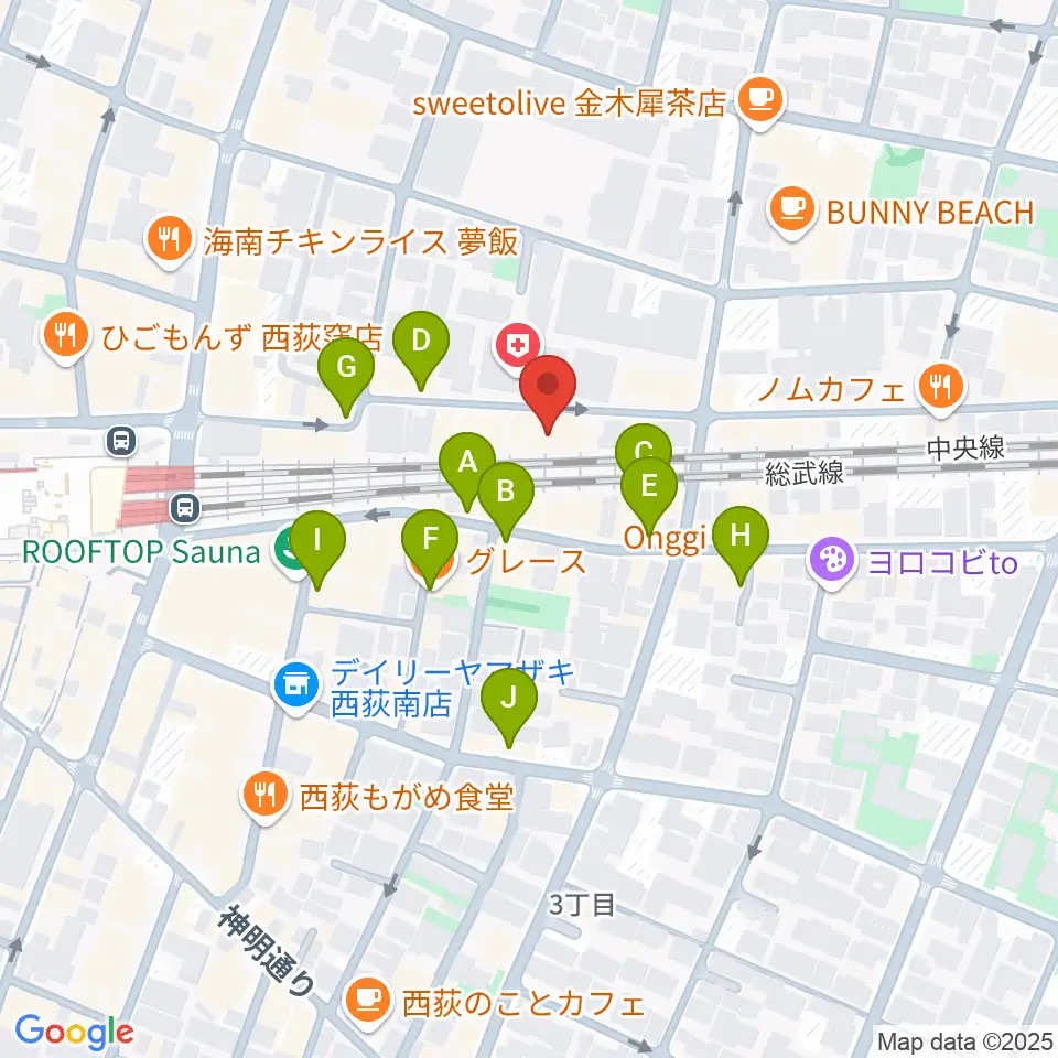 マエカワギタークラフト周辺のカフェ一覧地図