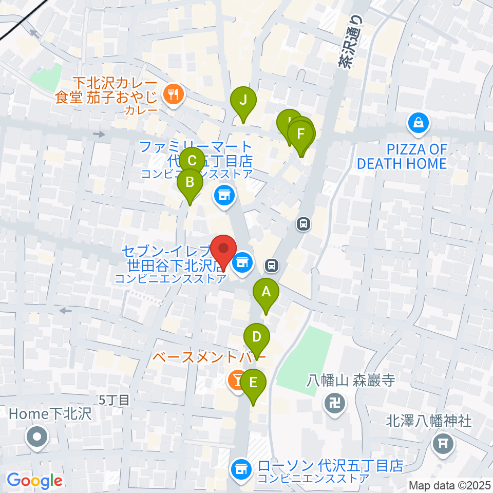 大津琴三絃周辺のカフェ一覧地図