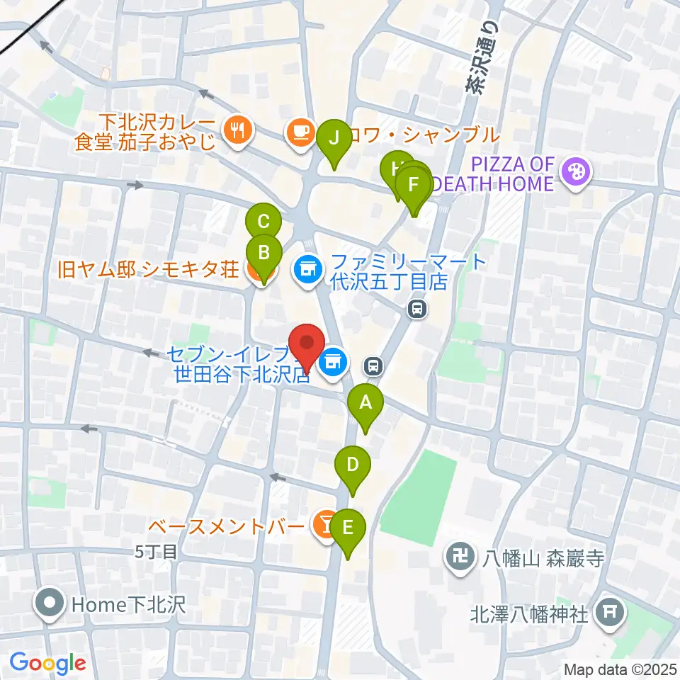大津琴三絃周辺のカフェ一覧地図