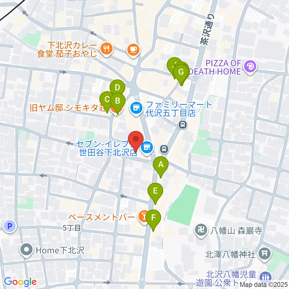 大津琴三絃周辺のカフェ一覧地図