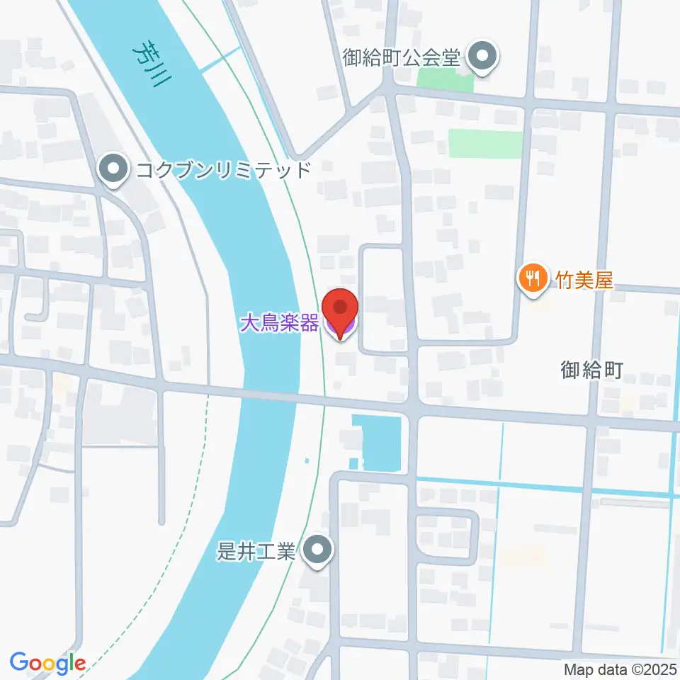 大鳥楽器周辺のカフェ一覧地図