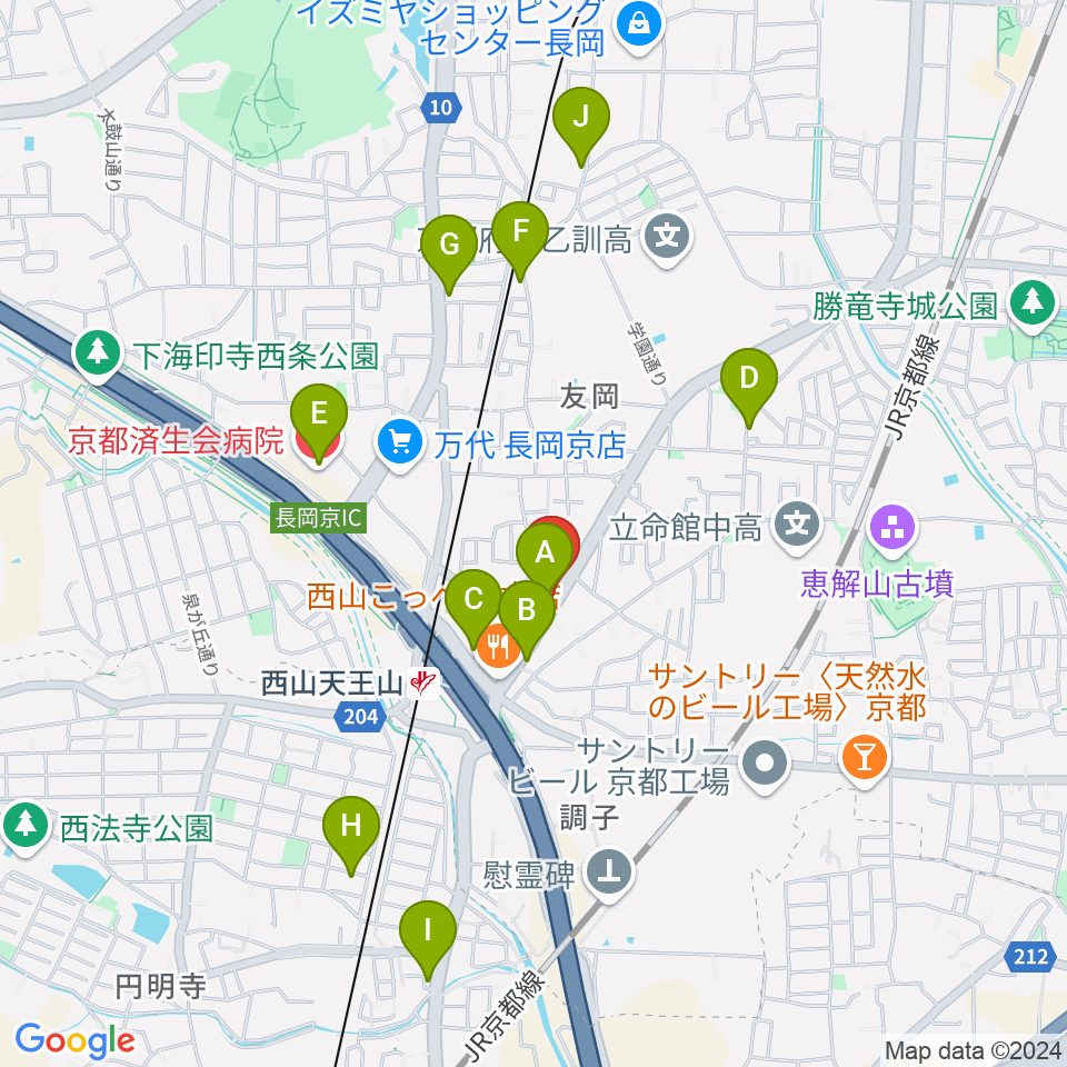 パナムジカ ショールーム周辺のカフェ一覧地図