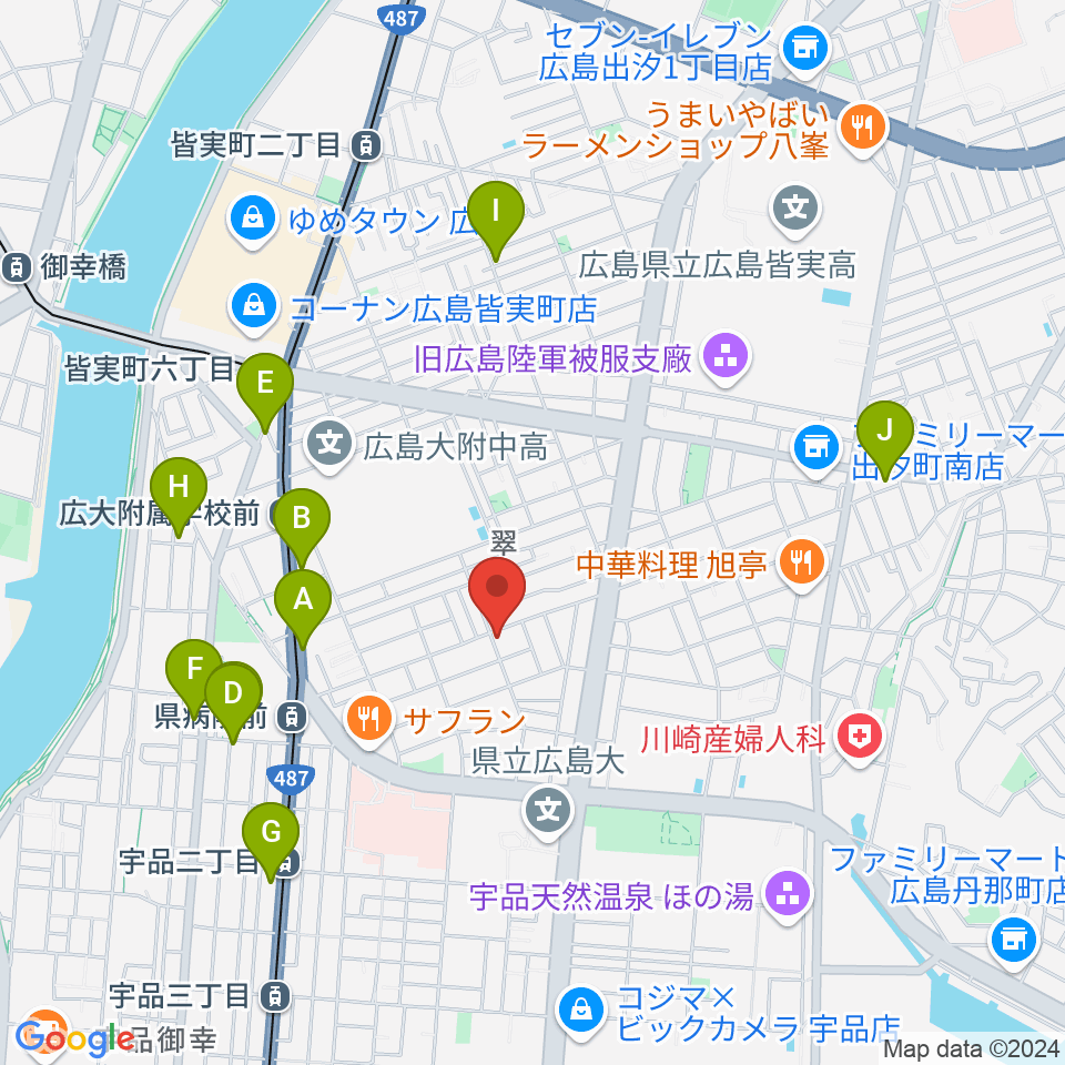 フェイズイン周辺のカフェ一覧地図