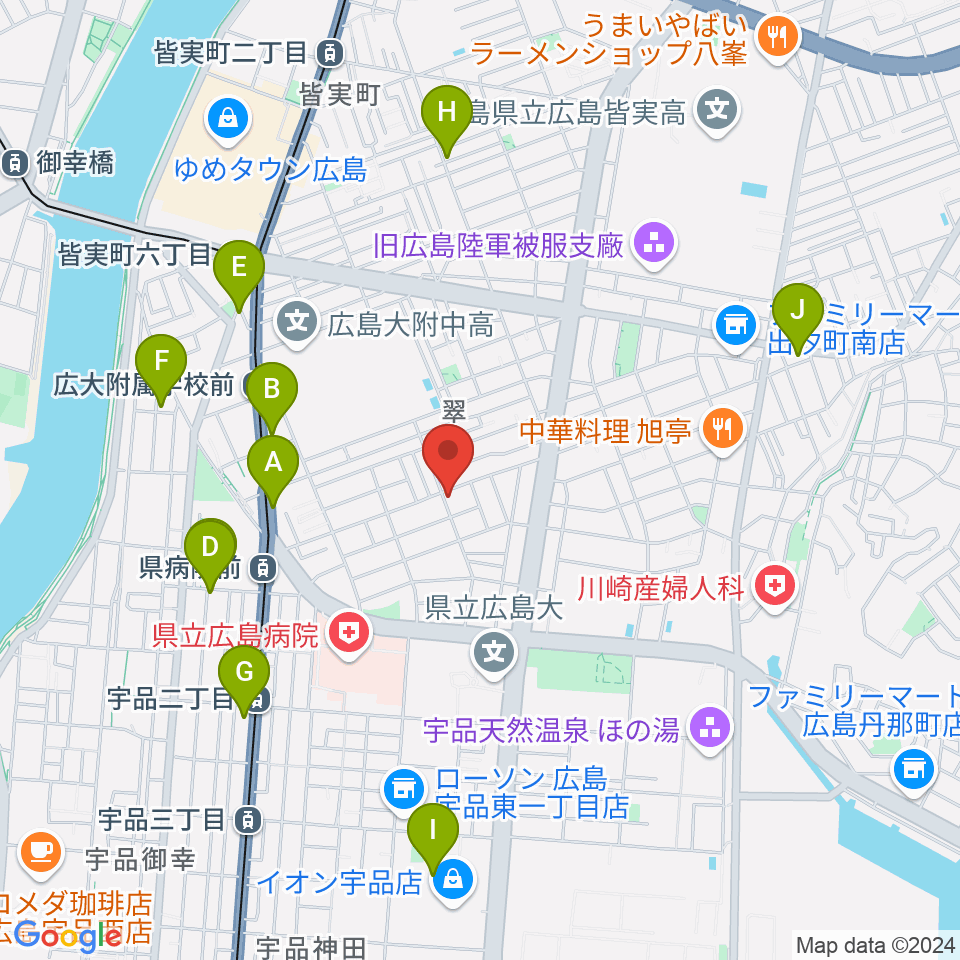 フェイズイン周辺のカフェ一覧地図