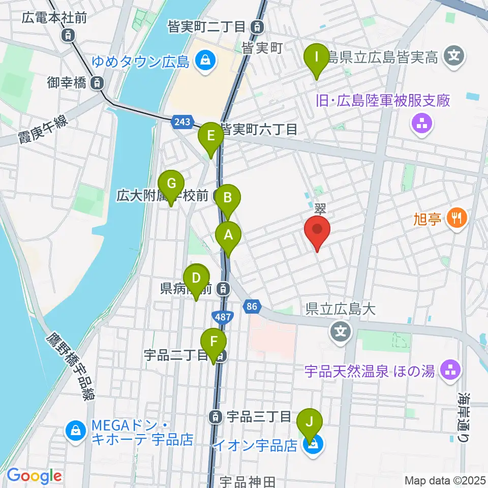フェイズイン周辺のカフェ一覧地図
