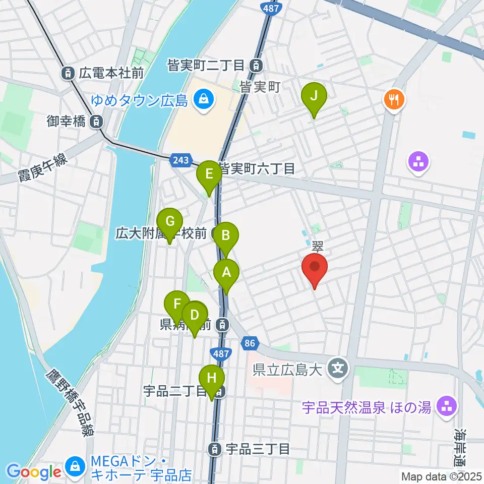 フェイズイン周辺のカフェ一覧地図
