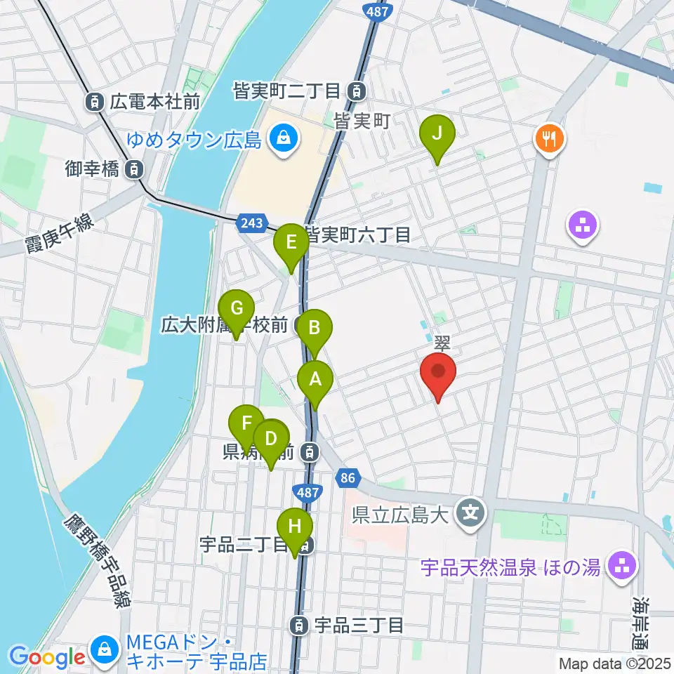 フェイズイン周辺のカフェ一覧地図