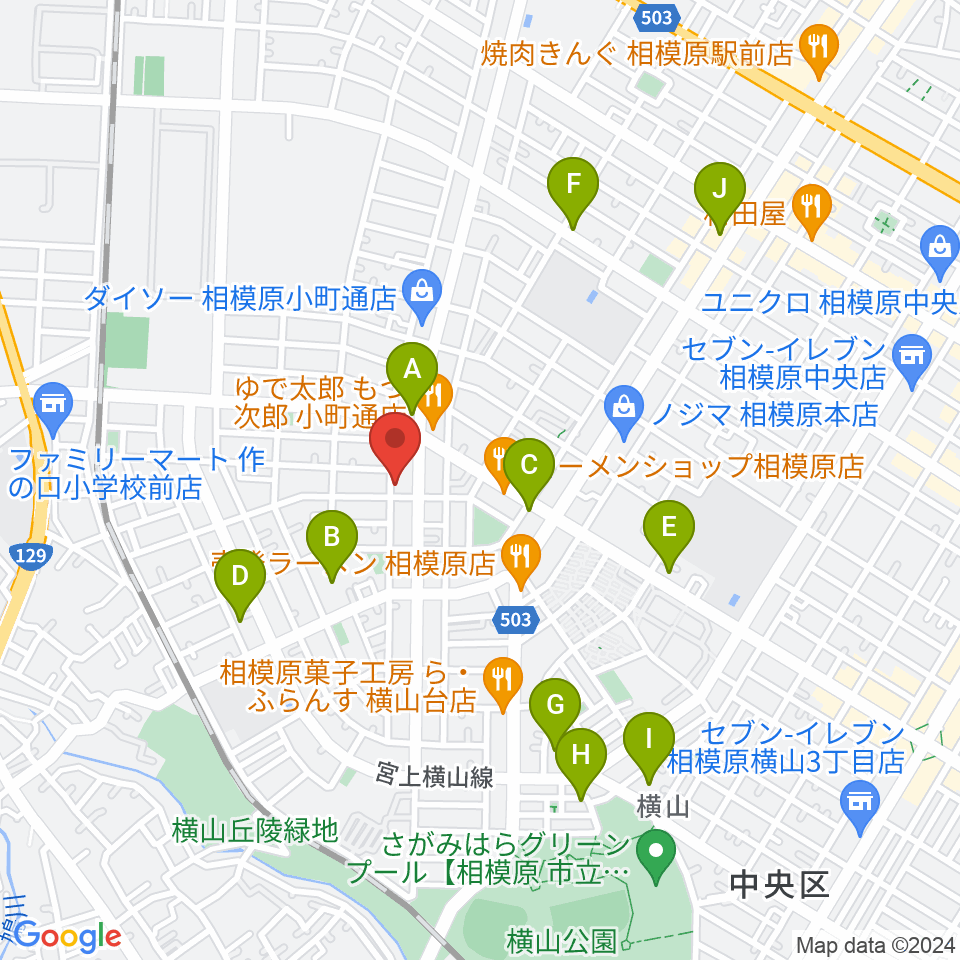 PIANO PROGRESS周辺のカフェ一覧地図