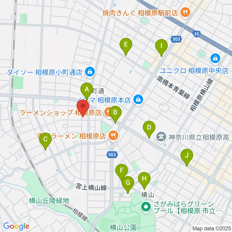 PIANO PROGRESS周辺のカフェ一覧地図