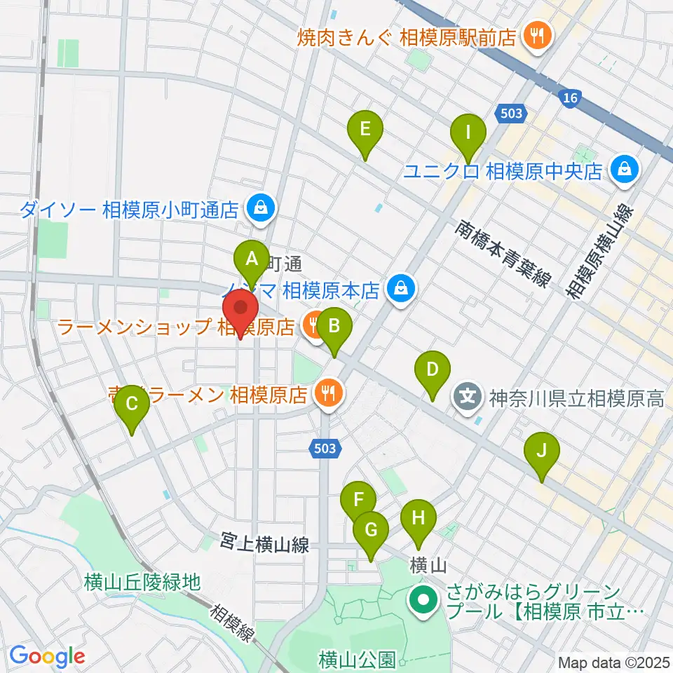 PIANO PROGRESS周辺のカフェ一覧地図