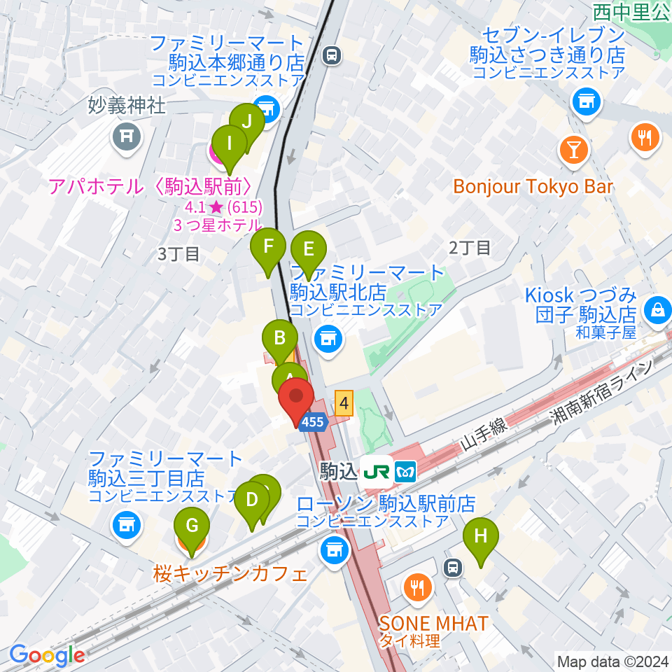 サト・テクノ・ミュージック周辺のカフェ一覧地図