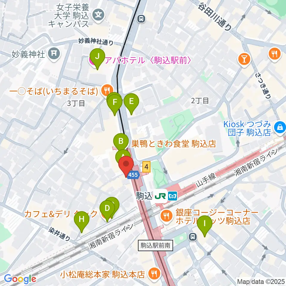 サト・テクノ・ミュージック周辺のカフェ一覧地図