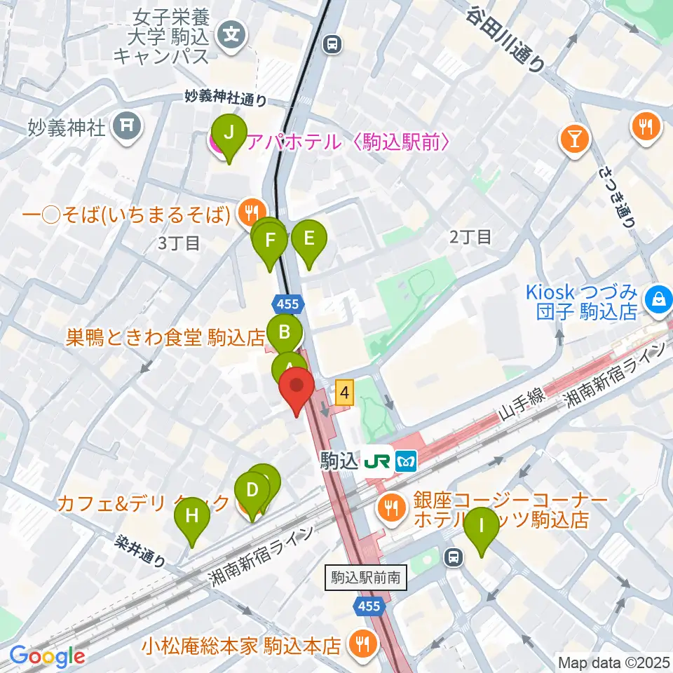 サト・テクノ・ミュージック周辺のカフェ一覧地図