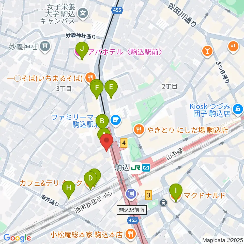 サト・テクノ・ミュージック周辺のカフェ一覧地図