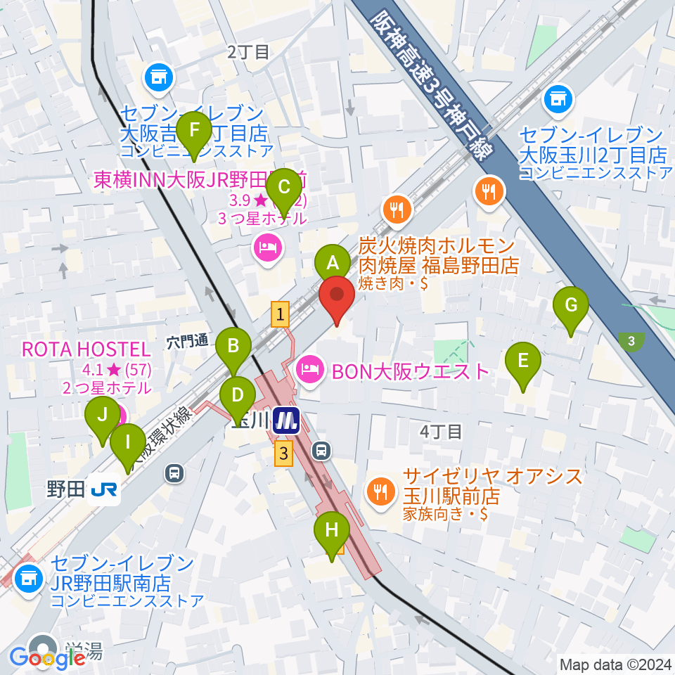 沖縄三線の店 佐々忠周辺のカフェ一覧地図