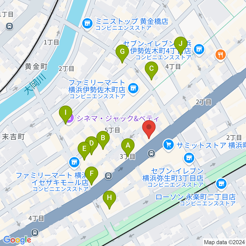 琴・三味線 志づか堂周辺のカフェ一覧地図