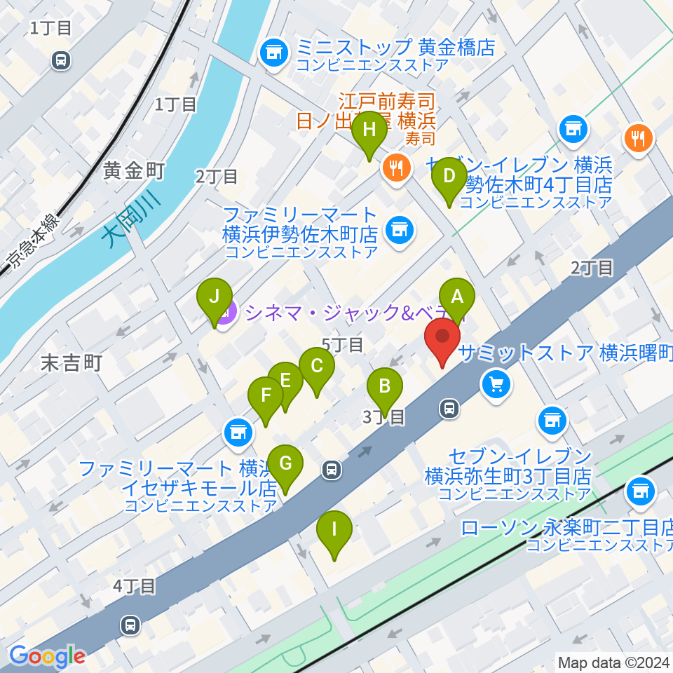 琴・三味線 志づか堂周辺のカフェ一覧地図