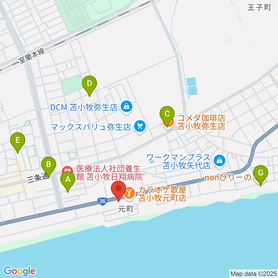 サウンドフィールド周辺のカフェ一覧地図