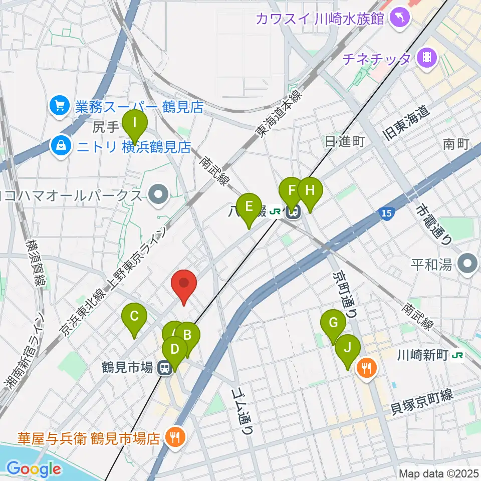 弦楽器ストラッド周辺のカフェ一覧地図