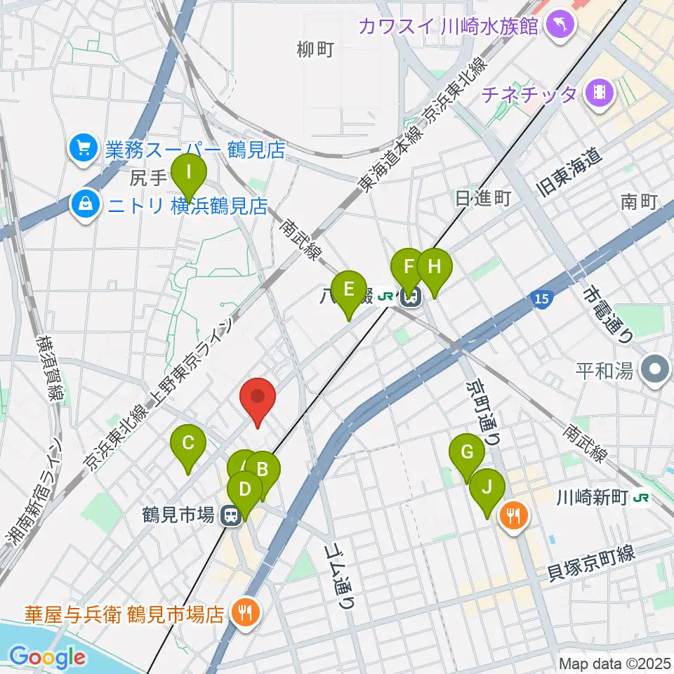 弦楽器ストラッド周辺のカフェ一覧地図