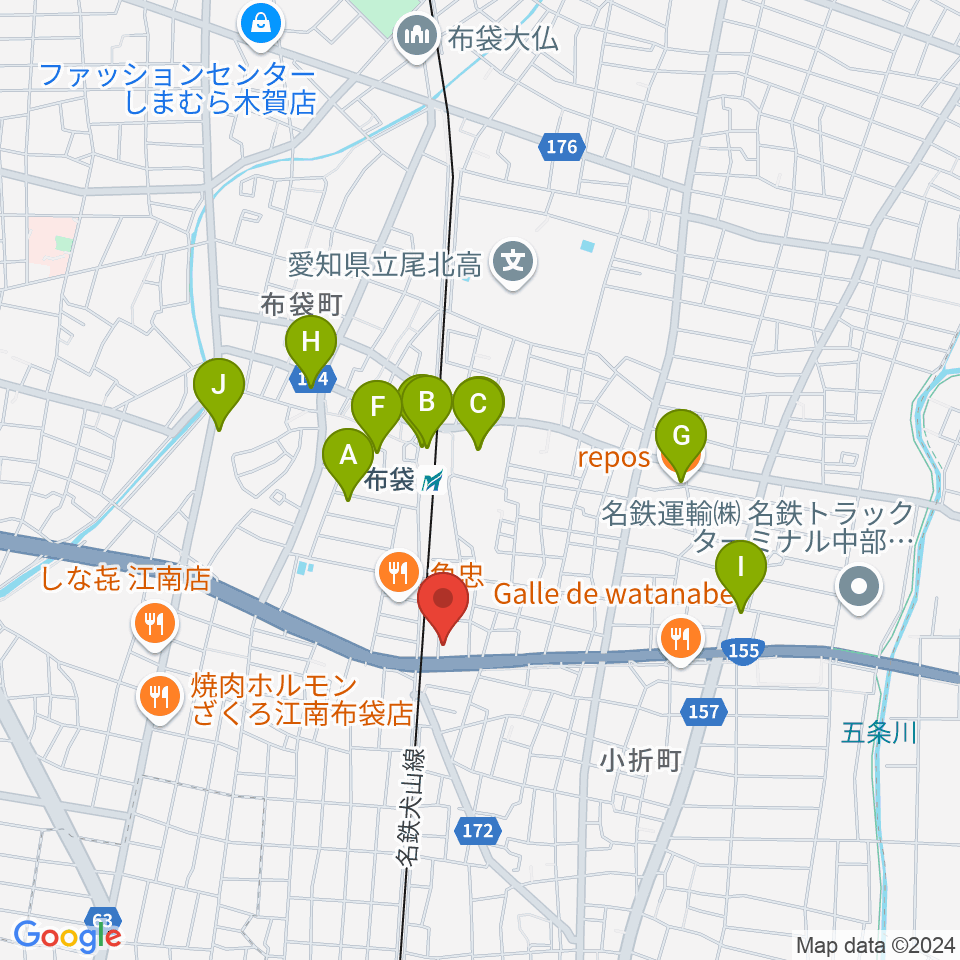 スタジオエム周辺のカフェ一覧地図